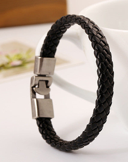 European Retro Woven Braided Leather Bracelet