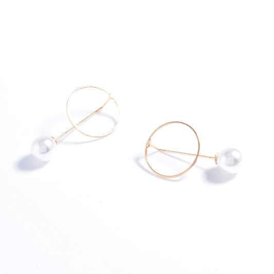 Sweet Circle Pearl Women's Earrings