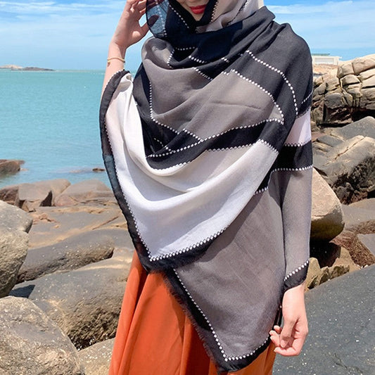 Ethnic Style Sun Protection Cotton And Linen Shawl Scarf