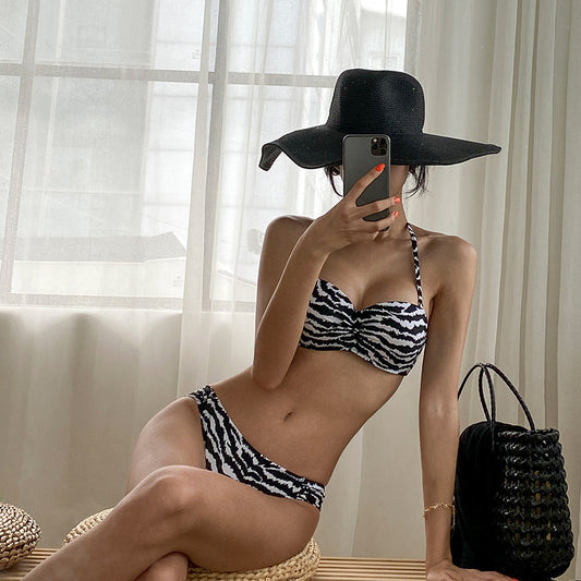 Sultry Split Two-Piece Bikini Swimsuit