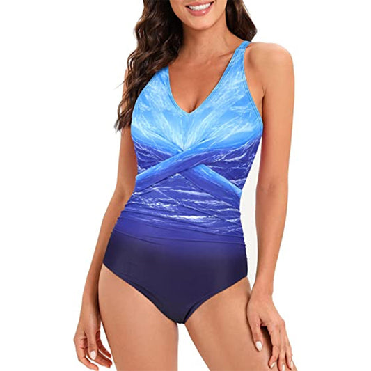 Color Block One-Piece Swimsuit