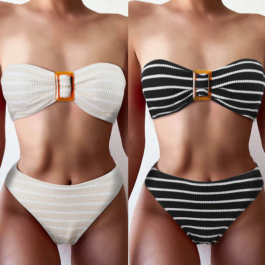 Strapless Separates Dive into Style with our Triangle Bikini Swimwear