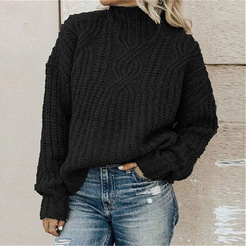 Soild Thick Warm Crochet Sweater