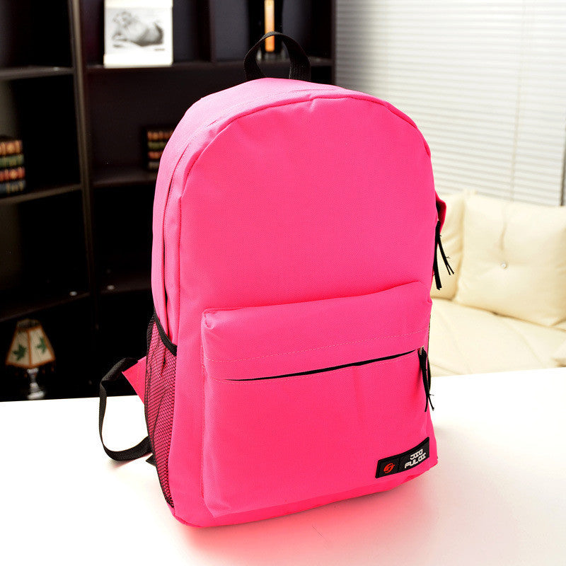 Pure Color Korean Style Flexo Backpack - Meet Yours Fashion - 13