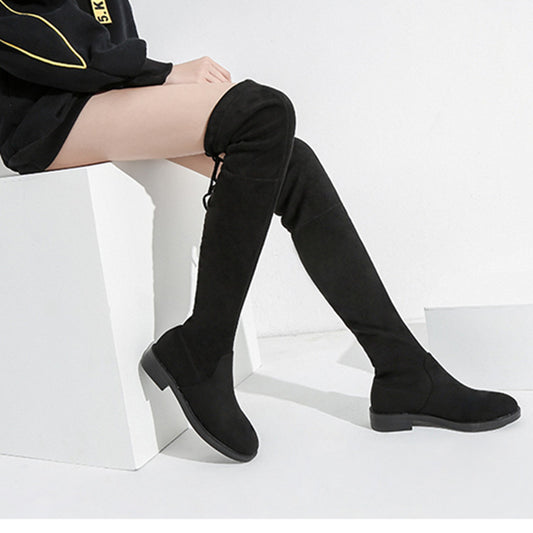 Inner High Autumn And Winter High Heel Elastic Over Knee Boots