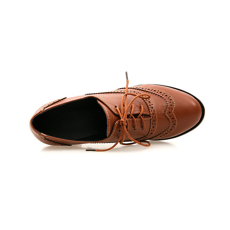 British Style Carved Classy Lace up Oxford Shoes - MeetYoursFashion - 9