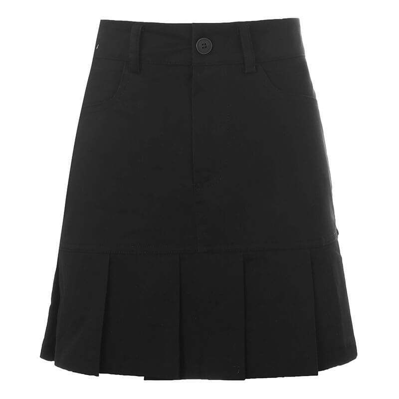 Cute Plain Flapper Bodycon High Waist Mini Skirts