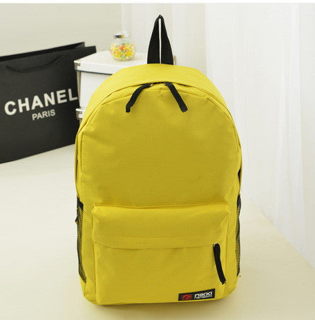 Pure Color Korean Style Casual Backpack School Travel Bag - Meet Yours Fashion - 14