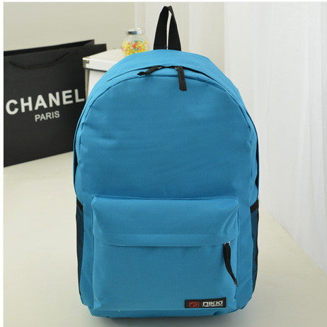 Pure Color Korean Style Casual Backpack School Travel Bag - Meet Yours Fashion - 11
