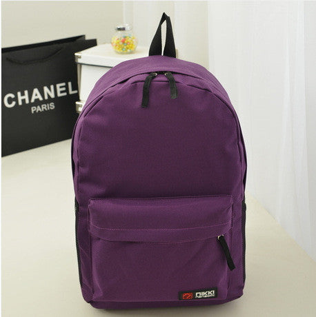 Pure Color Korean Style Casual Backpack School Travel Bag - Meet Yours Fashion - 13