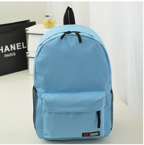 Pure Color Korean Style Casual Backpack School Travel Bag - Meet Yours Fashion - 12