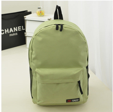 Pure Color Korean Style Casual Backpack School Travel Bag - Meet Yours Fashion - 7