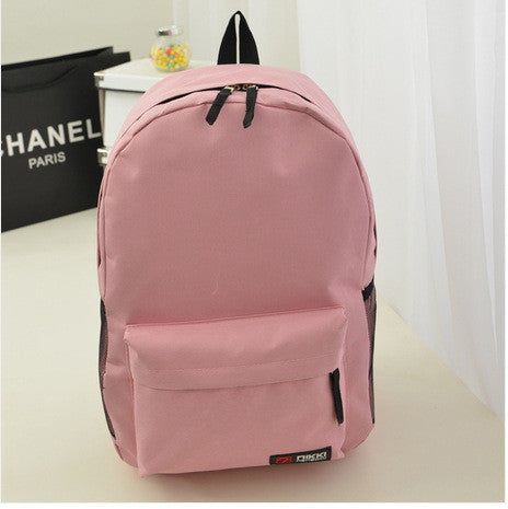 Pure Color Korean Style Casual Backpack School Travel Bag - Meet Yours Fashion - 2