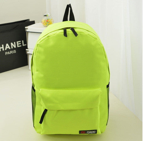 Pure Color Korean Style Casual Backpack School Travel Bag - Meet Yours Fashion - 6
