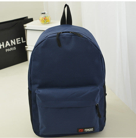 Pure Color Korean Style Casual Backpack School Travel Bag - Meet Yours Fashion - 3