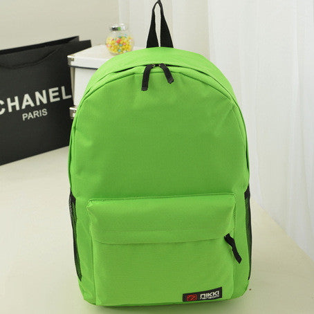 Pure Color Korean Style Casual Backpack School Travel Bag - Meet Yours Fashion - 4