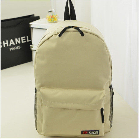 Pure Color Korean Style Casual Backpack School Travel Bag - Meet Yours Fashion - 10