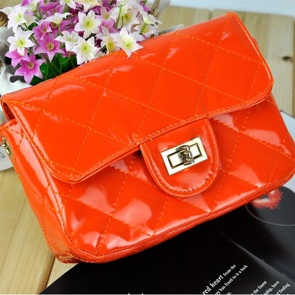 New Fashion Women's Candy Color Synthetic Leather Handbag Shoulder Bag Dinner Party - Meet Yours Fashion - 1