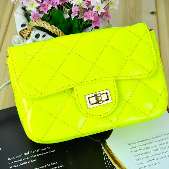 New Fashion Women's Candy Color Synthetic Leather Handbag Shoulder Bag Dinner Party - Meet Yours Fashion - 2