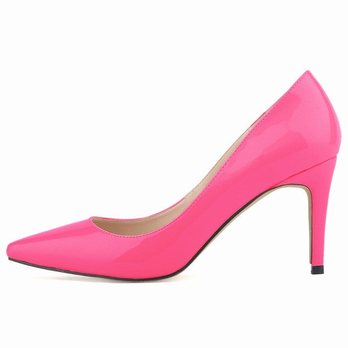 Fashion Pointed Middle High Heels Shallow Shoes