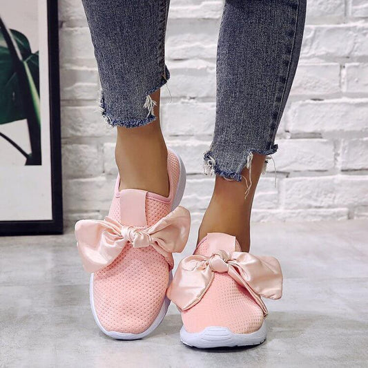 Fashion Chunky Bow Comfortable Sneakers