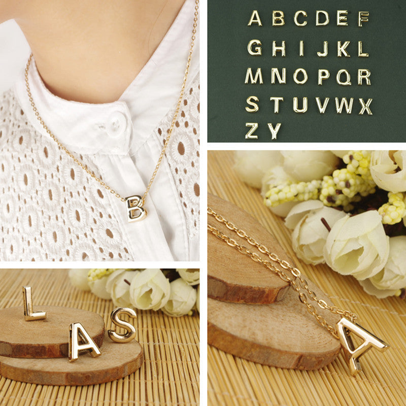 Fashion and Personality English 26 Letters Necklace