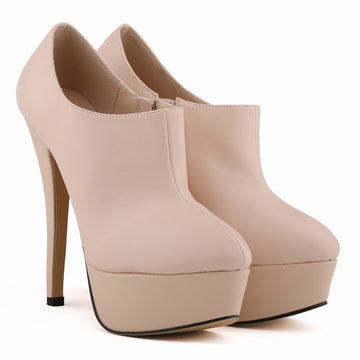 Fashion Solid Color High Heels Nightclub Ankle Boots