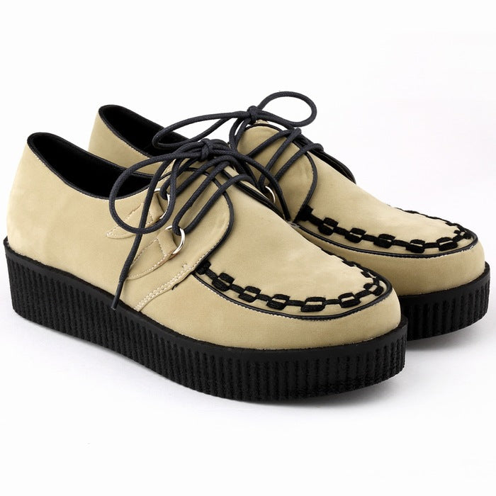 Black Woven Pattern Wedges Lace Up Women's Shoes