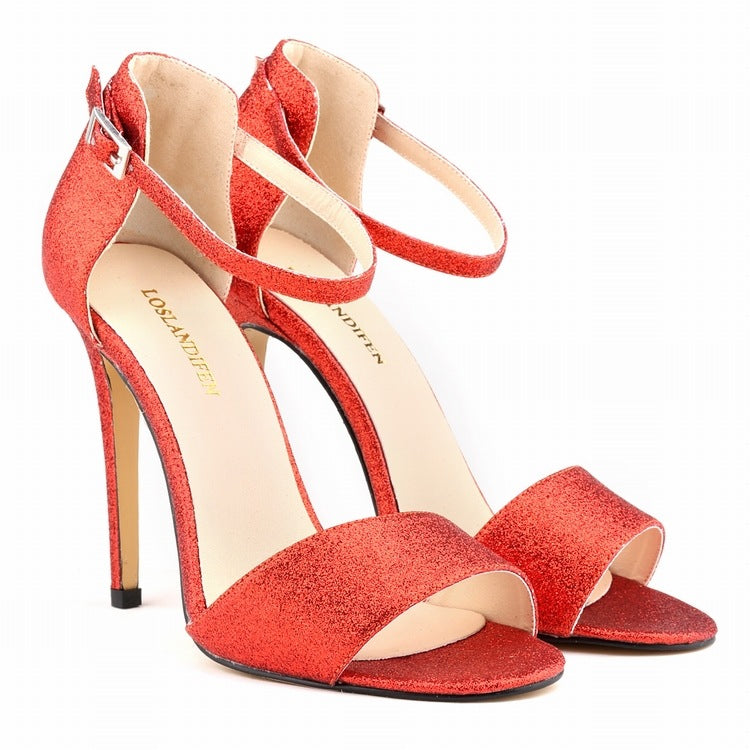 Sexy Shining Peep-Toe High Heels Women's Sandals Shoes