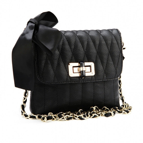 Ladies Chain Shoulder Bag Bowknot Cross Mini Bag - Meet Yours Fashion - 1