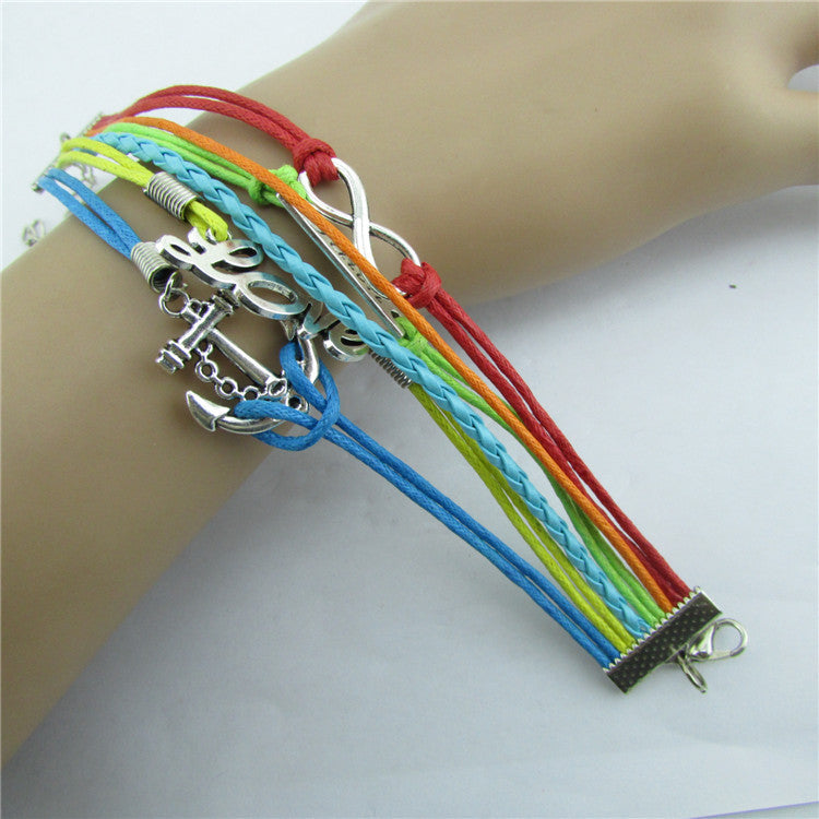 Romantic Infinite Love Colorful Woven Bracelet
