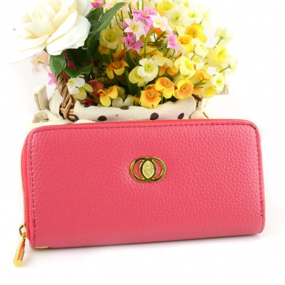 Women's Embossed Synthetic Leather Purse Wallet Card Bag