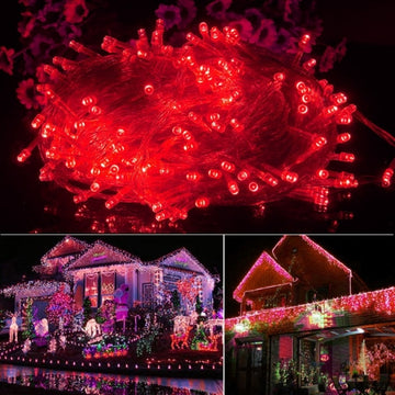 20M 200LED Bulbs Christmas Fairy Party String Lights Waterproof Red 110V US