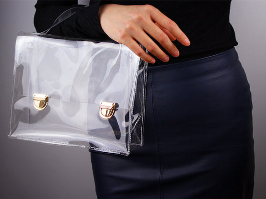 New Fashion PVC Transparent Bag Clear Handbag Tote Shoulder Bag Cross Bag