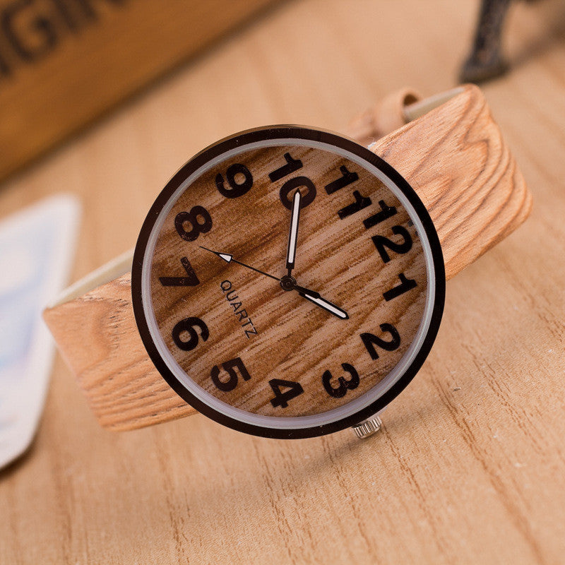 Personality Wood Grain Print Popular Watch