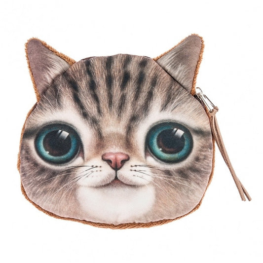 Hot Fashion Women Lady Girl 3D Cat Pattern Coin Purse Wallet Clutch Bag Cute Cat Change Purse
