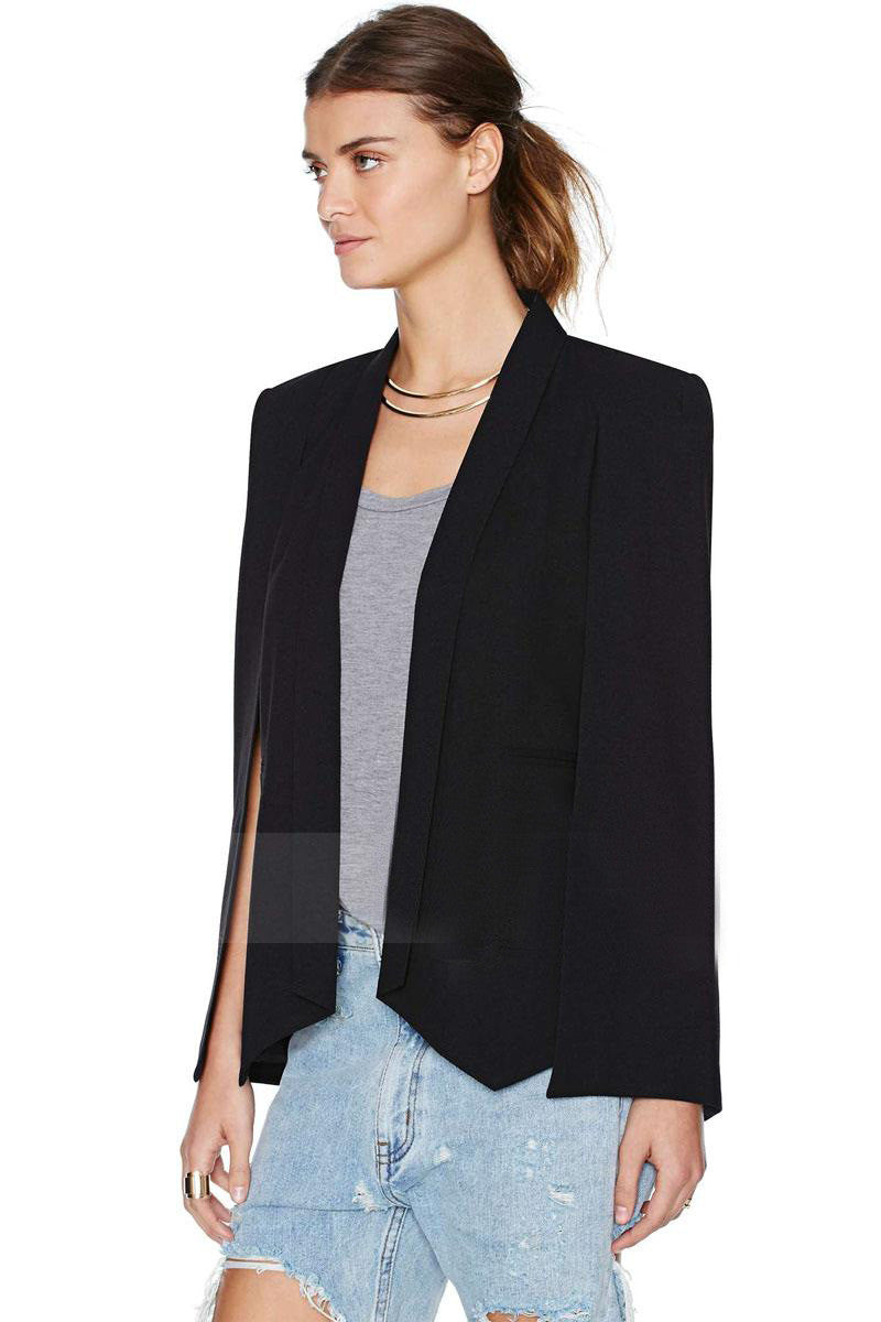 Split Sleeves Cape Suit Blazer Coat - Meet Yours Fashion - 1