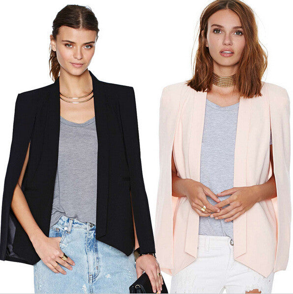 Split Sleeves Cape Suit Blazer Coat - Meet Yours Fashion - 2