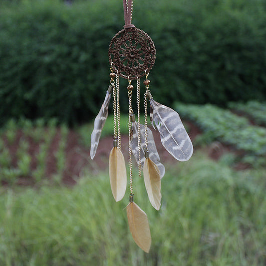 Dreamcatcher Hand-Woven Feather Cloth Chain