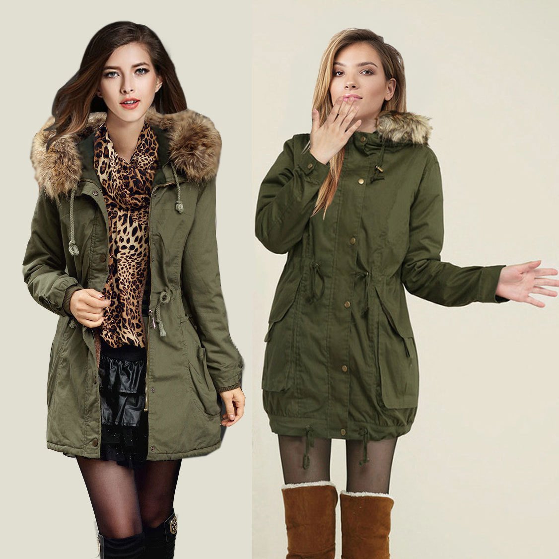 Momens Faux Fur Long Hooded Coat - Meet Yours Fashion - 3