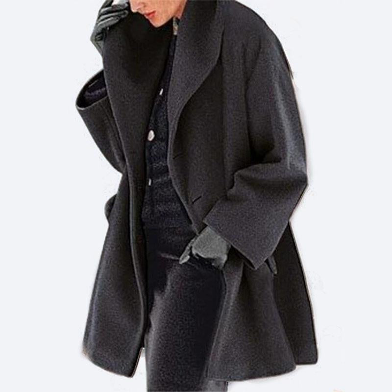 Winter Pure Color Wool Coat