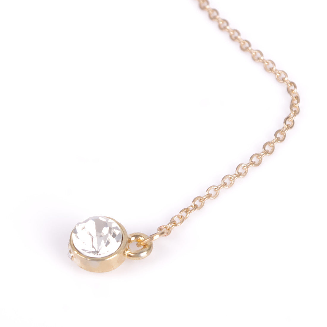 Diamante Eyes Tassel Women's Clavicle Necklace