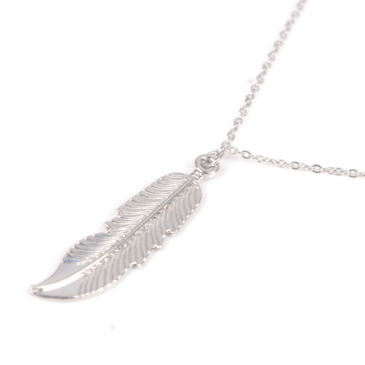 Metal Feather Tassels Sequins Multilayer Necklace