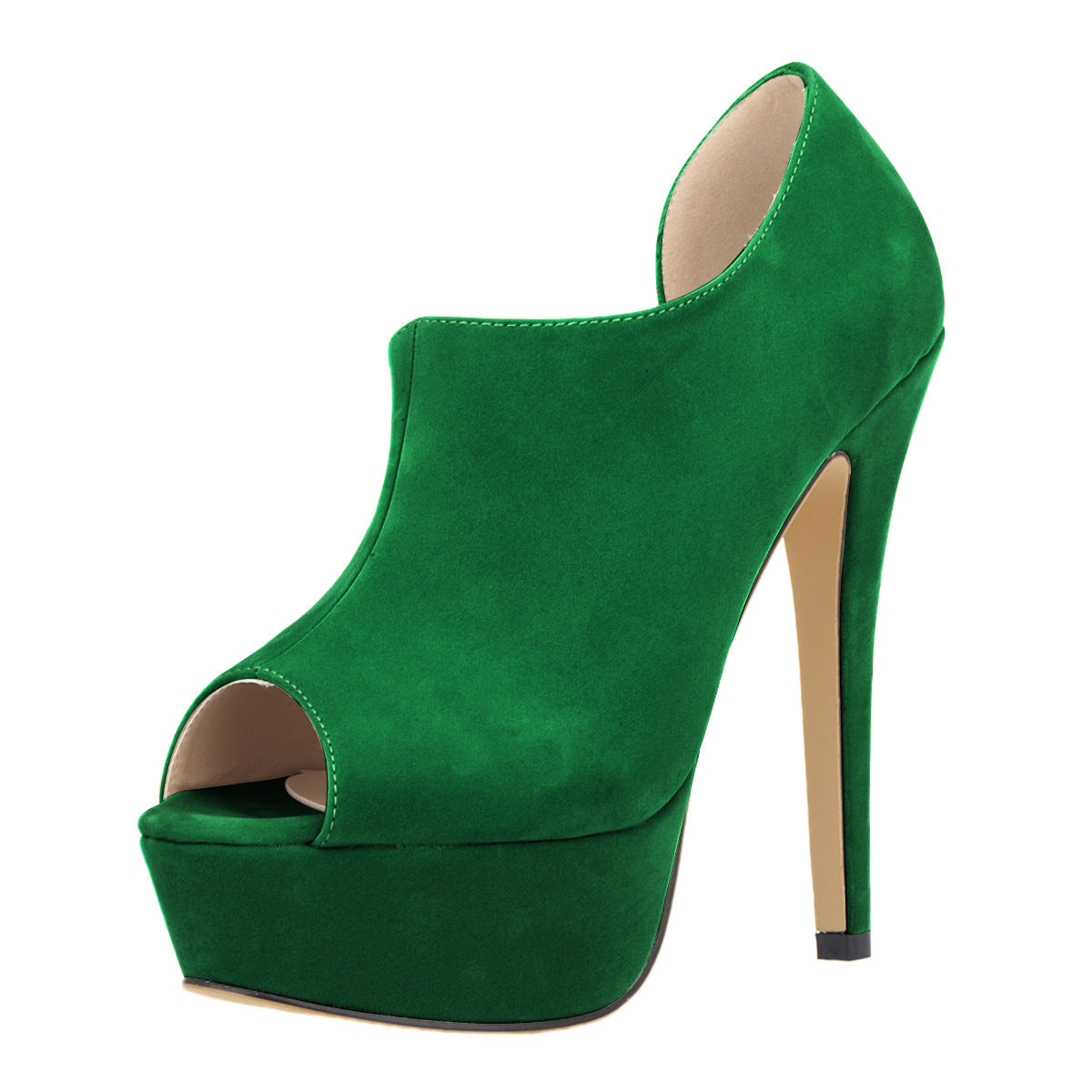 Candy Color Peep Toe Low Cut High Stiletto Heels Prom Shoes