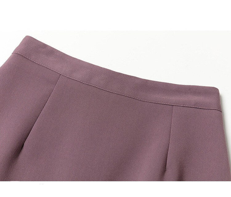 Fashion Plain Zipper Bodycon High Waist Mini Skirts