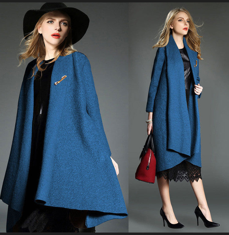 Drape Cardigan Asymmetric Solid Coat - Meet Yours Fashion - 5