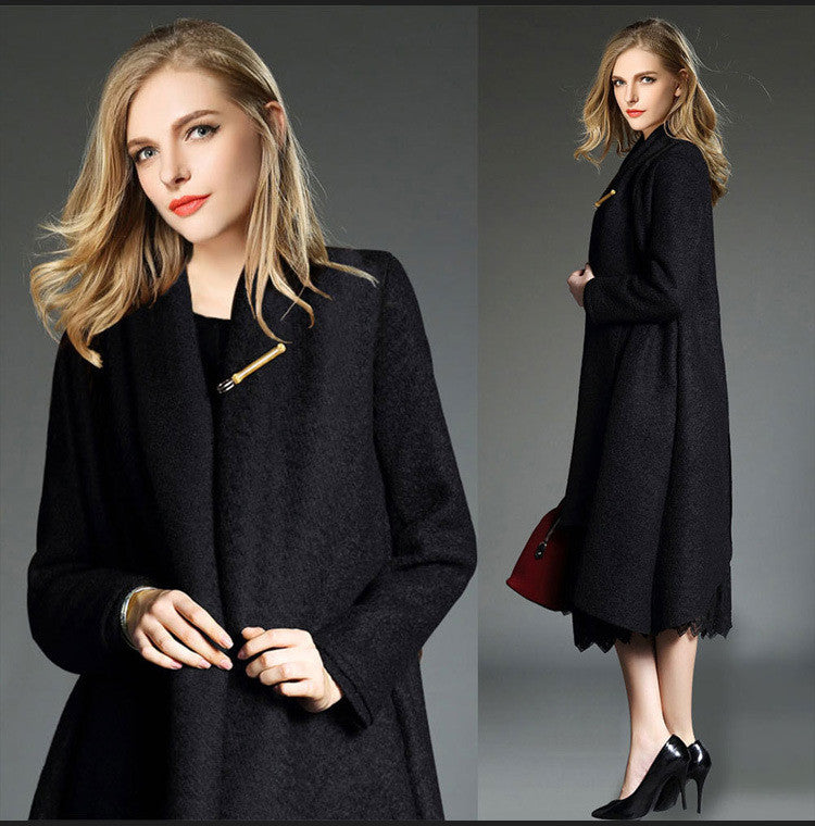 Drape Cardigan Asymmetric Solid Coat - Meet Yours Fashion - 9