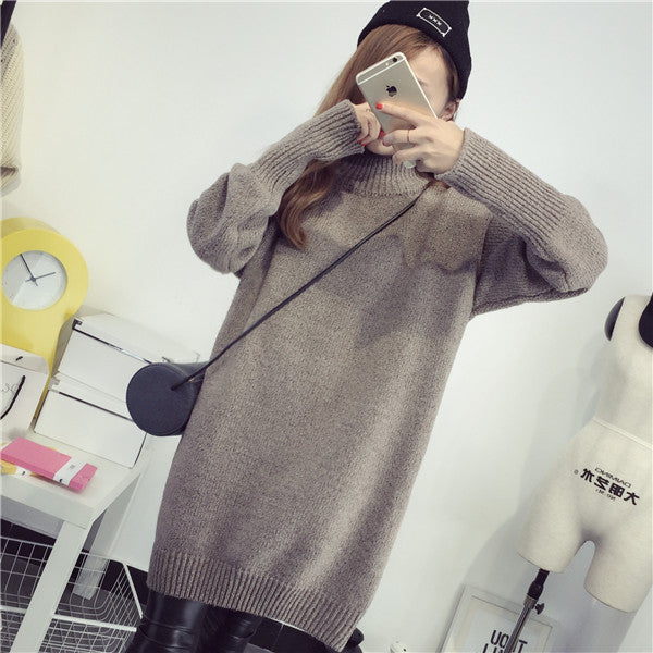 High Knit Student Pullover Upset Long Sweater - Meet Yours Fashion - 6