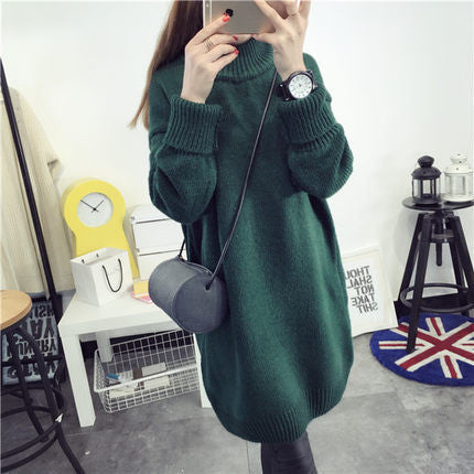 High Knit Student Pullover Upset Long Sweater - Meet Yours Fashion - 3
