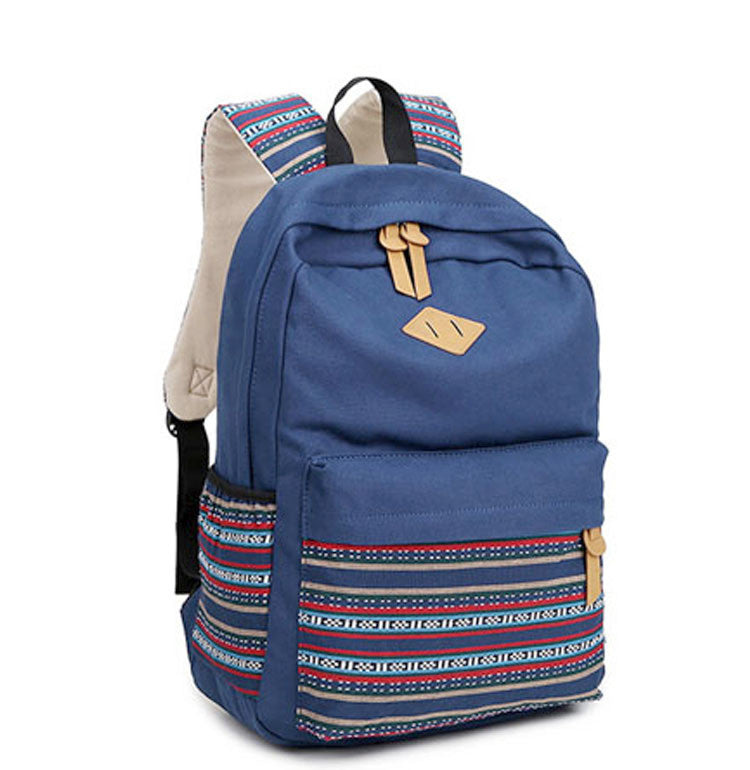 Retro Embroidery Canvas Backpack School Bag